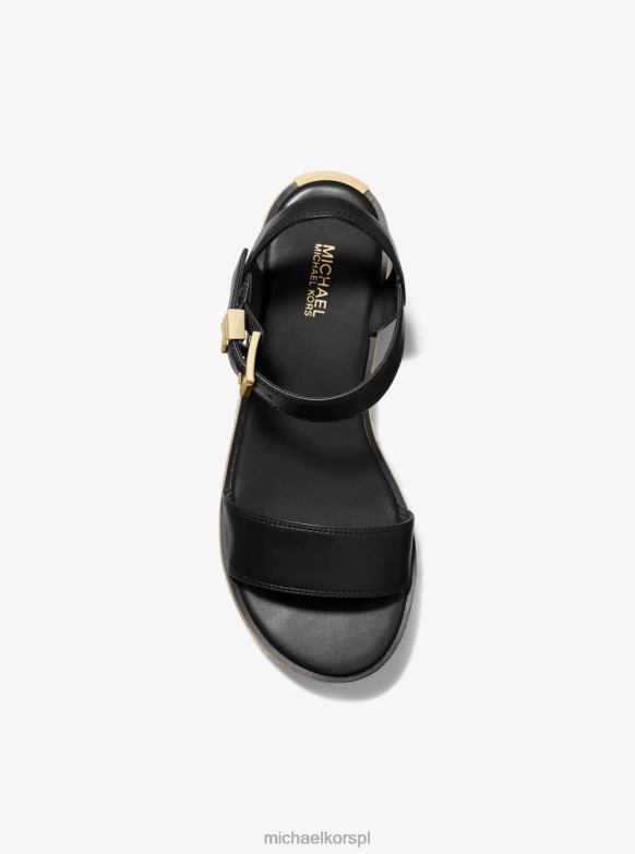 Sandały espadryle na platformie Richie ze sztucznej skóry kobiety Michael Kors czarny LHN661877 buty