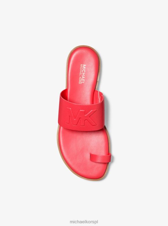 Sandały w kolorze różowym z wytłoczoną sztuczną skórą kobiety Michael Kors koral LHN662041 buty