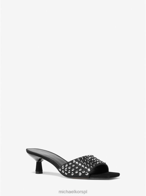Sandały w kształcie kotka ze sztucznego zamszu, ozdobione amalem kobiety Michael Kors czarny LHN662033 buty