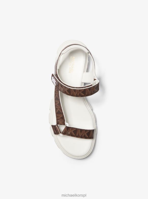 Sandały z logo Riley kobiety Michael Kors brązowy LHN661986 buty