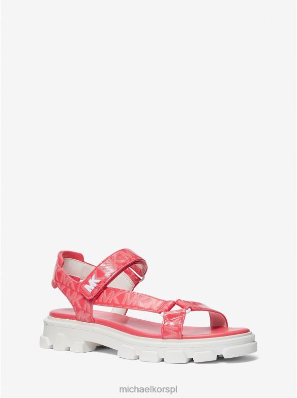 Sandały z logo Riley kobiety Michael Kors pelargonia LHN661984 buty