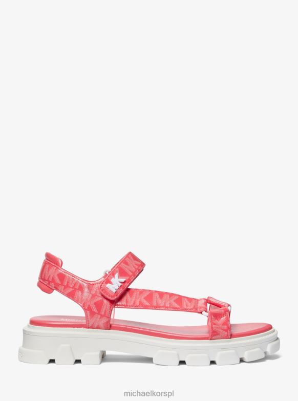 Sandały z logo Riley kobiety Michael Kors pelargonia LHN661984 buty