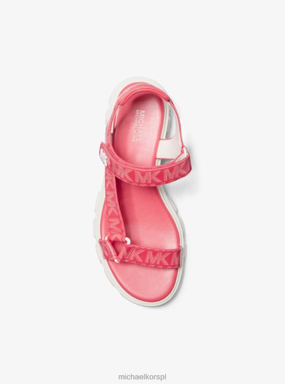 Sandały z logo Riley kobiety Michael Kors pelargonia LHN661984 buty