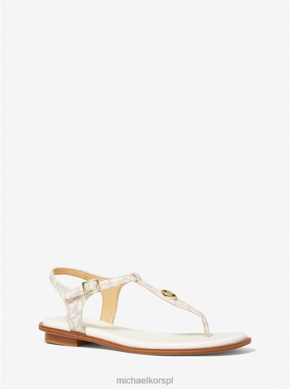 Sandały z paskiem w kształcie litery T z logo Mallory kobiety Michael Kors wanilia LHN661903 buty