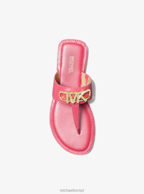 Skórzane sandały Parker z paskiem w kształcie litery T kobiety Michael Kors pelargonia LHN661894 buty