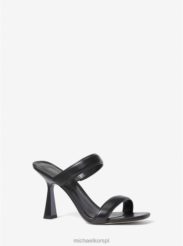 Skórzane sandały marki Clara kobiety Michael Kors czarny LHN661967 buty