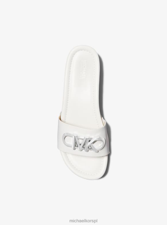 Skórzane sandały na platformie Parker kobiety Michael Kors optyczna biel LHN661872 buty