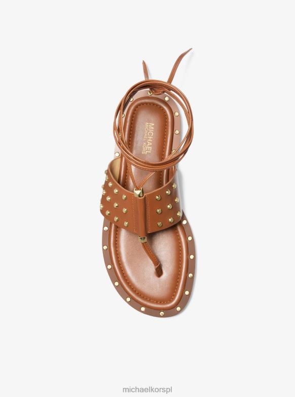 Skórzane sandały nabijane ćwiekami typu jagger kobiety Michael Kors bagaż LHN661827 buty