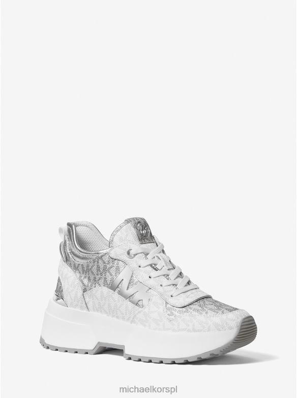 Buty sportowe Muse z metalowym logo kobiety Michael Kors srebrny multi LHN661816 buty