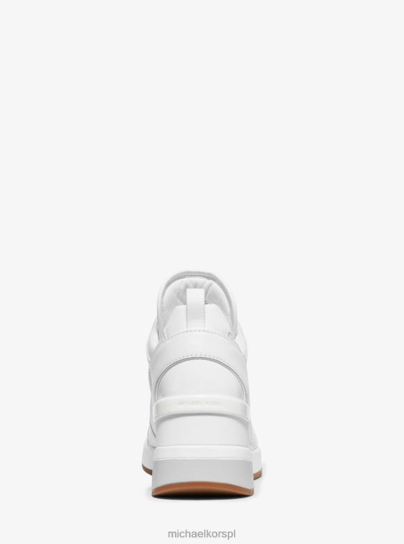 Buty sportowe marki Georgia ze skóry i płótna kobiety Michael Kors optyczna biel LHN661785 buty