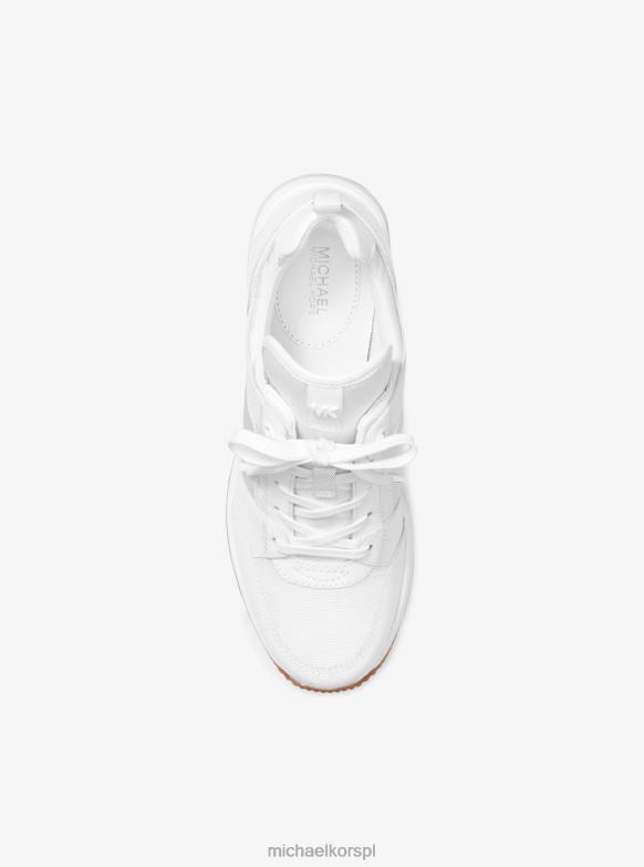 Buty sportowe marki Georgia ze skóry i płótna kobiety Michael Kors optyczna biel LHN661785 buty