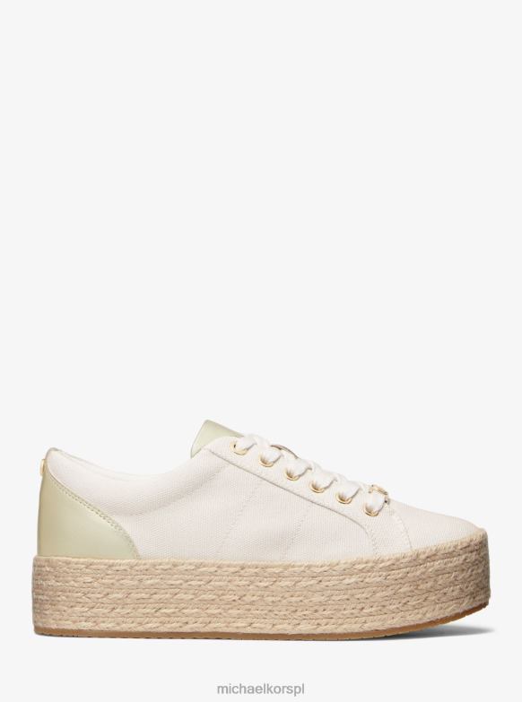 Buty sportowe na platformie z bawełnianego płótna Libby kobiety Michael Kors aktywna kreda LHN661755 buty