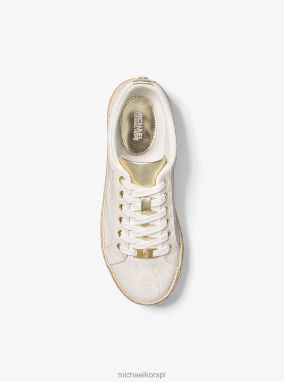 Buty sportowe na platformie z bawełnianego płótna Libby kobiety Michael Kors aktywna kreda LHN661755 buty