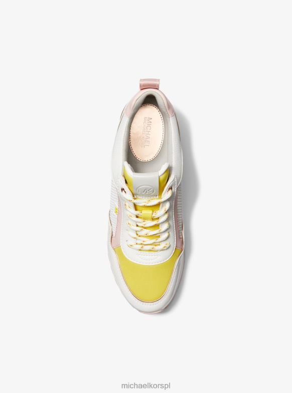 Maddy Trener mieszany z blokami kolorów kobiety Michael Kors optyczna biel LHN661728 buty