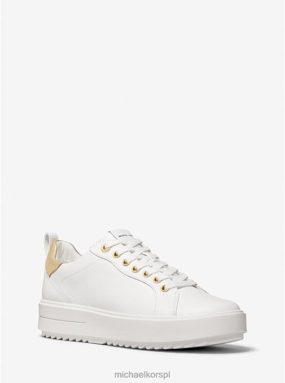 Skórzane tenisówki Emmett kobiety Michael Kors optyczna biel LHN661703 buty