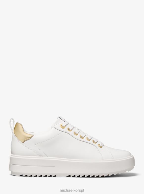 Skórzane tenisówki Emmett kobiety Michael Kors optyczna biel LHN661703 buty