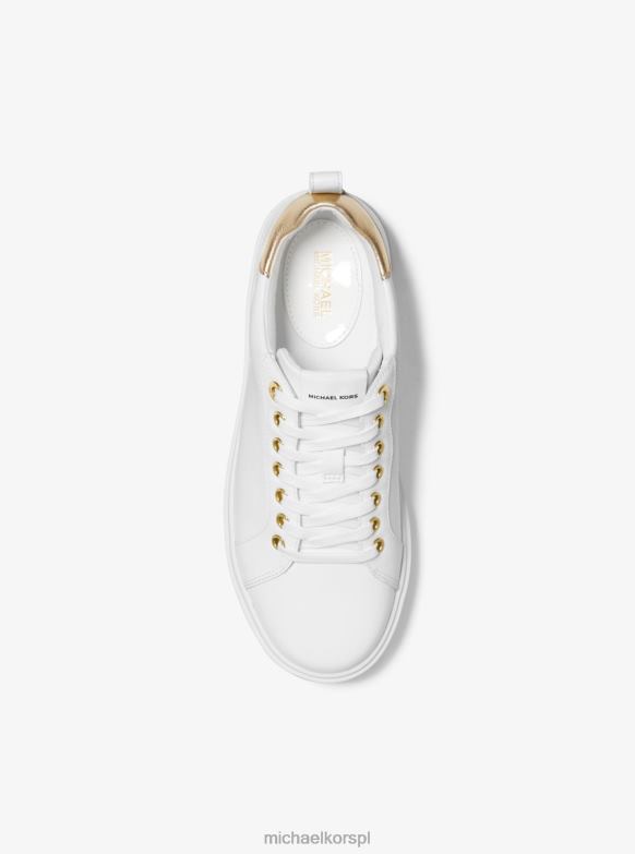 Skórzane tenisówki Emmett kobiety Michael Kors optyczna biel LHN661703 buty