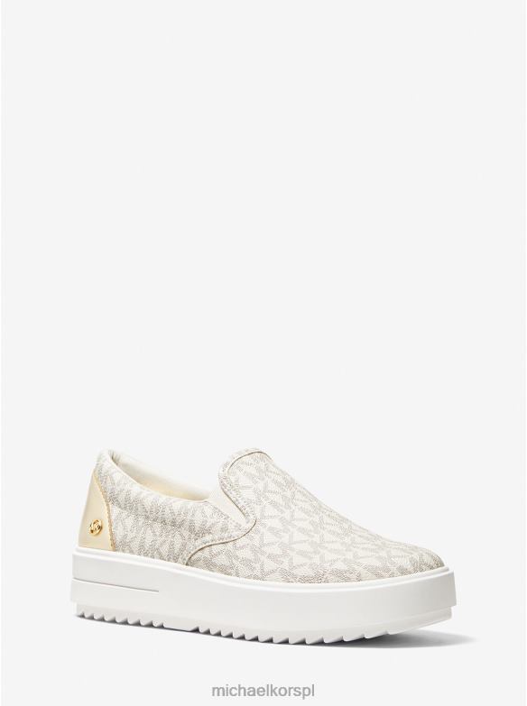 Wsuwane tenisówki z logo Emmetta kobiety Michael Kors wanilia LHN661740 buty