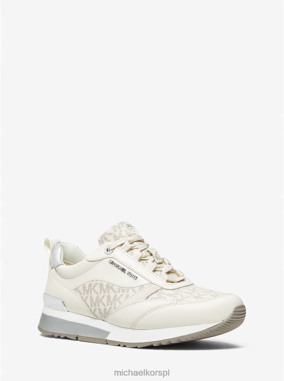 logo Allie Stride i skórzane buty sportowe kobiety Michael Kors van/krem LHN661792 buty