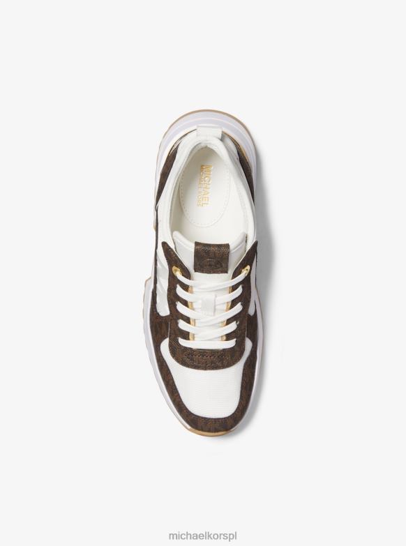 logo muse i siateczkowy trener kobiety Michael Kors brązowy LHN661809 buty