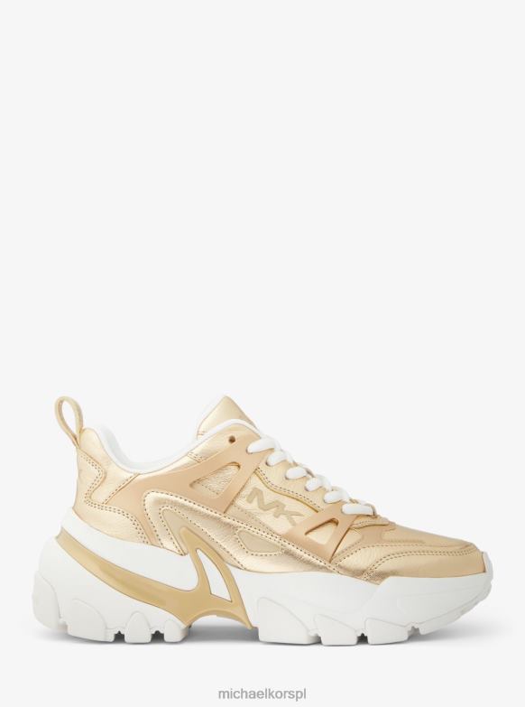 skórzane buty sportowe Nick Metallic kobiety Michael Kors blade złoto LHN661764 buty