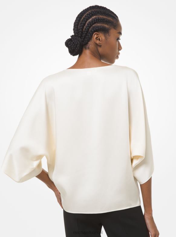 Kolekcja Nikki Satynowa bluzka Charmeuse kobiety Michael Kors ecru LHN663748 odzież