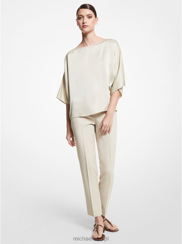 Kolekcja Nikki Satynowa bluzka Charmeuse kobiety Michael Kors kamień LHN663664 odzież