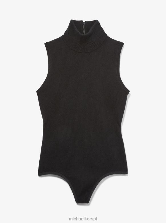 Kolekcja Body z golfem z domieszką kaszmiru kobiety Michael Kors czarny LHN663607 odzież