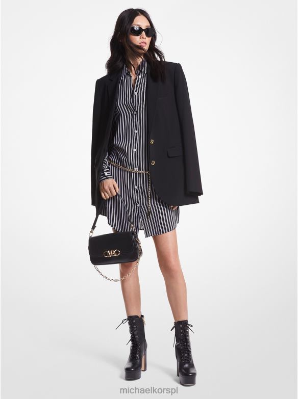 Marynarka typu boyfriend z krepy kobiety Michael Kors czarny LHN66200 odzież