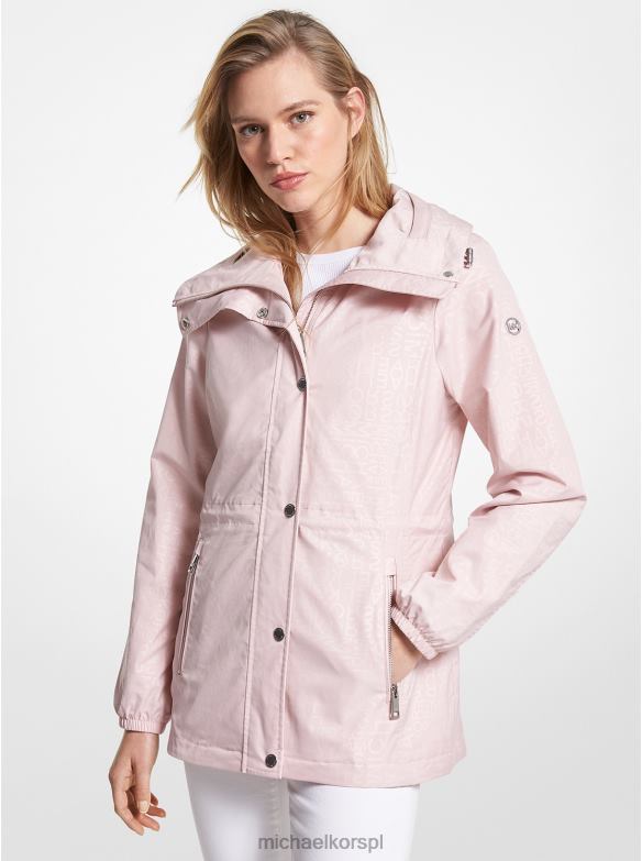 Tkana kurtka z nadrukiem logo kobiety Michael Kors woda różana LHN66212 odzież
