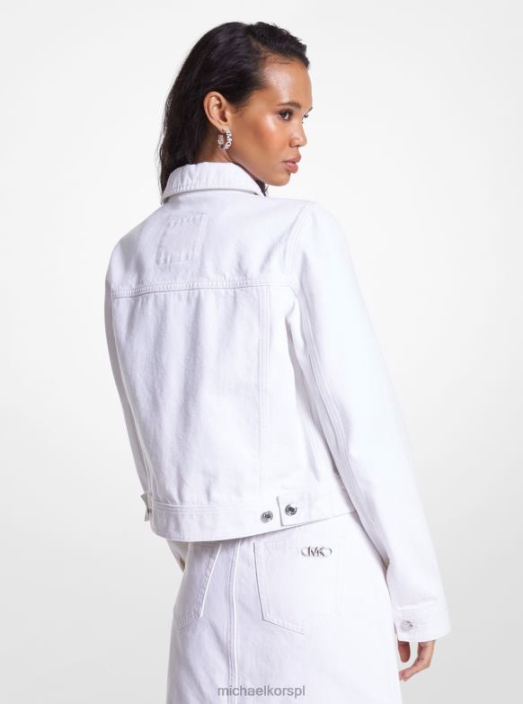 dżinsowa kurtka użytkowa kobiety Michael Kors optyczna biel LHN66213 odzież