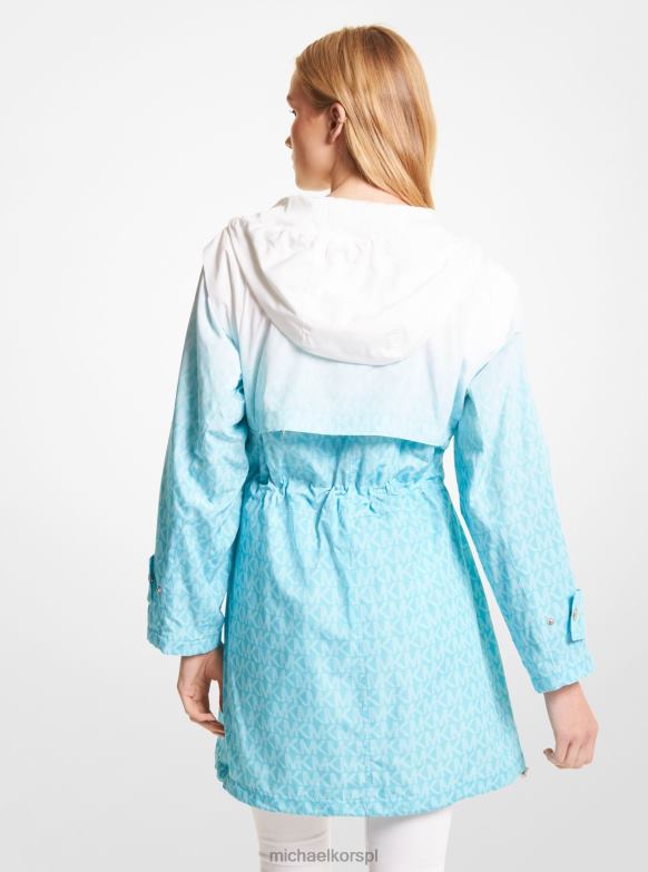 ombre logo cire anorak kobiety Michael Kors turkus LHN66332 odzież