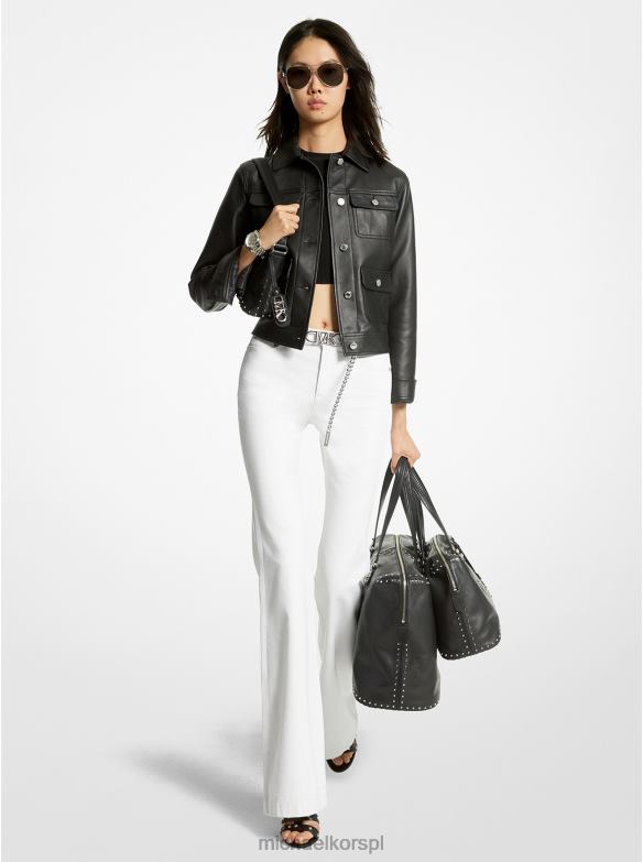 skórzana kurtka użytkowa kobiety Michael Kors czarny LHN66220 odzież