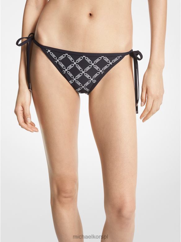 Dół od bikini z logo imperium kobiety Michael Kors czarny LHN66549 odzież