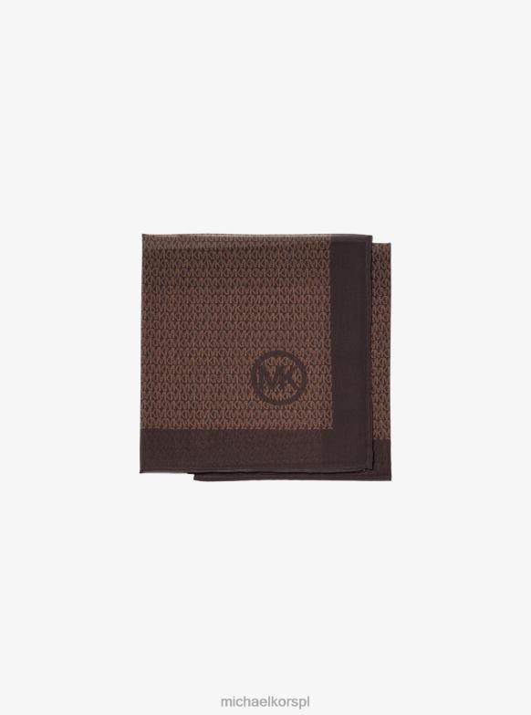 Pareo z szyfonu z logo kobiety Michael Kors czekolada LHN66551 odzież