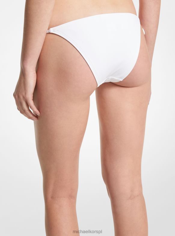 Rozciągliwy nylonowy dół od bikini kobiety Michael Kors biały LHN66545 odzież