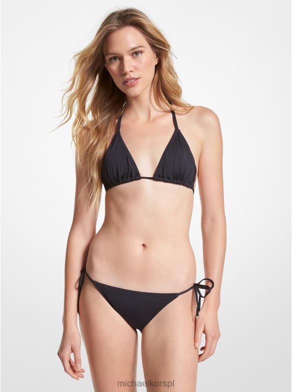 Trójkątny top od bikini z elastycznego nylonu kobiety Michael Kors czarny LHN66544 odzież