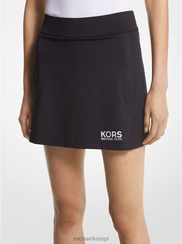 Skort z logo golfa ze stretchem kobiety Michael Kors czarny LHN66587 odzież