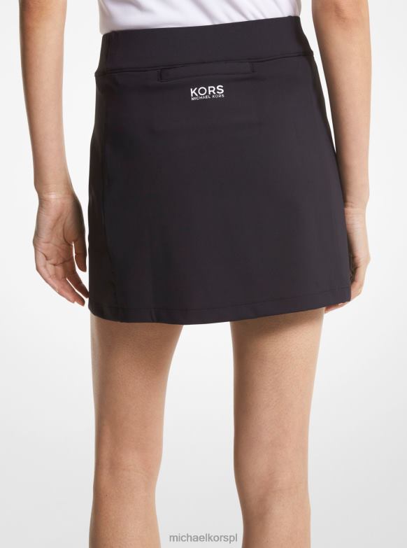 Skort z logo golfa ze stretchem kobiety Michael Kors czarny LHN66587 odzież