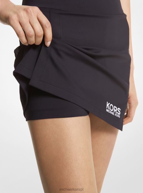 Skort z logo golfa ze stretchem kobiety Michael Kors czarny LHN66587 odzież