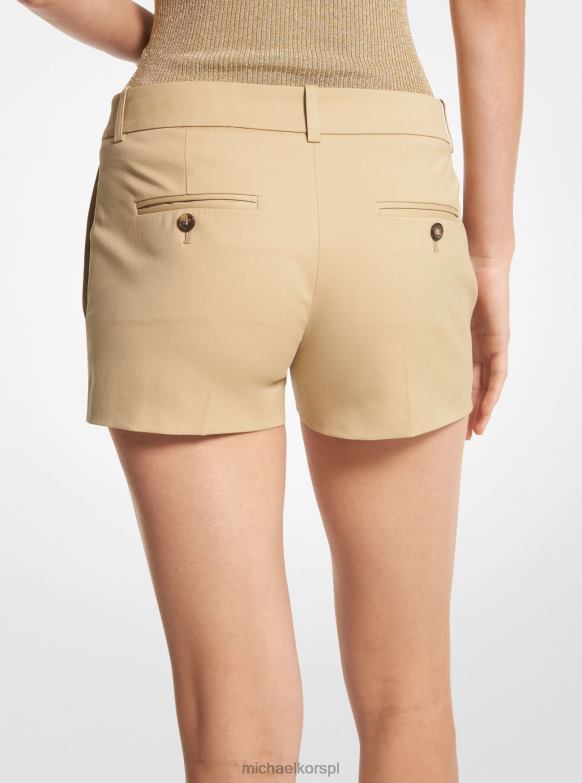 Szorty bawełniane z kolekcji Samantha ze stretchem kobiety Michael Kors wydma LHN663471 odzież