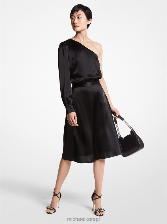 satynowa spódnica kobiety Michael Kors czarny LHN66616 odzież