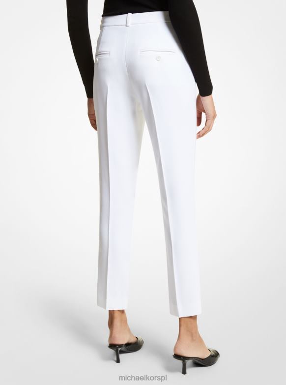 Kolekcja Samantha Podwójne spodnie z krepy sobolowej kobiety Michael Kors optyczna biel LHN663657 odzież