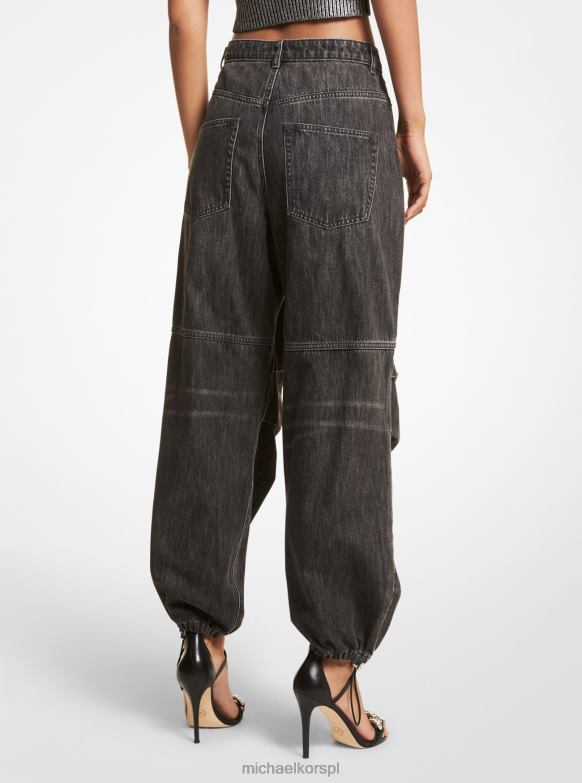 dżinsy z szeroką nogawką kobiety Michael Kors węgiel drzewny LHN66510 odzież