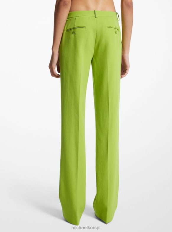 Kolekcja Carolyn Wełniane spodnie gabardynowe kobiety Michael Kors Limonka LHN663530 odzież