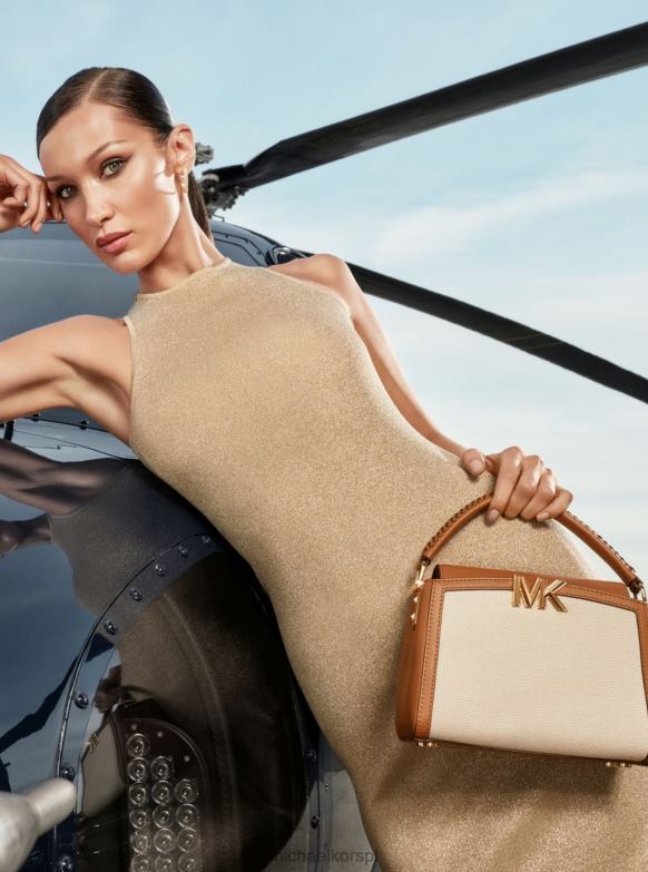 Sukienka typu tank z metalicznej, rozciągliwej wiskozy kobiety Michael Kors złoto LHN6639 odzież