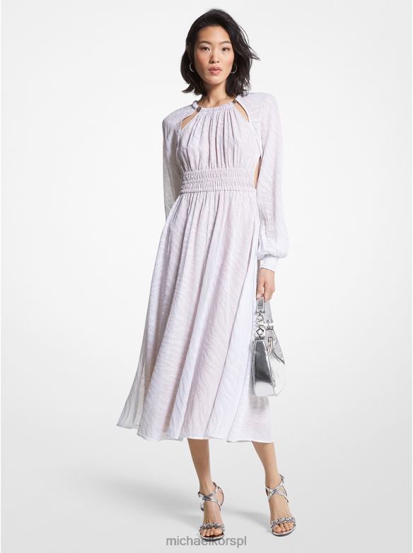 sukienka w kolorze zebry w kolorze metalicznym fil coupe kobiety Michael Kors biały LHN6654 odzież