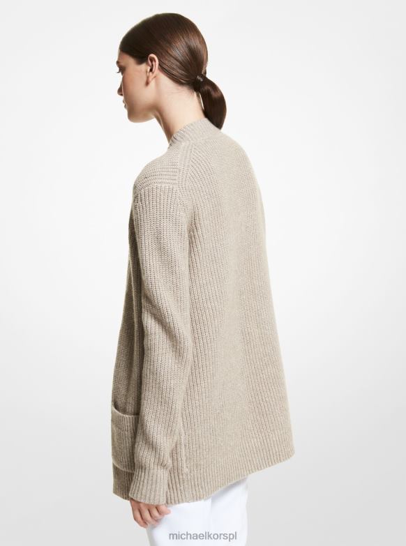 Kardigan z mieszanki kaszmiru z kolekcji kobiety Michael Kors piasek LHN663666 odzież