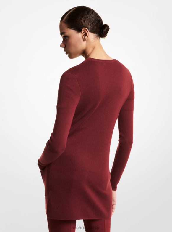 Kaszmirowy kardigan z kolekcji Bette kobiety Michael Kors Burgundia LHN663682 odzież