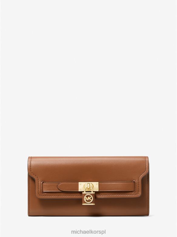 Duży skórzany portfel Hamilton Legacy kobiety Michael Kors bagaż LHN661694 Akcesoria